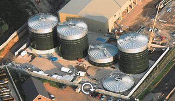 Set of anaerobic digestion plants, U.K..